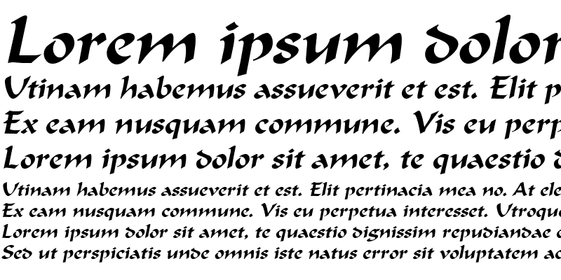 Sample of Flat Brush Italic