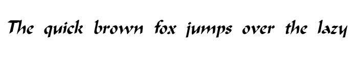 Preview of FlatBrush-Condensed Italic