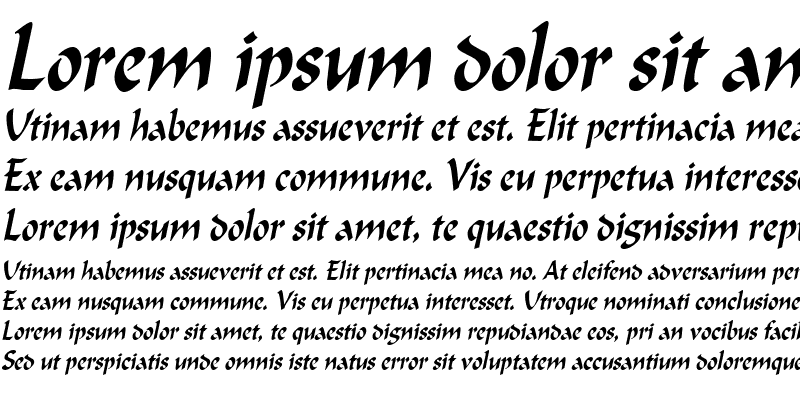 Sample of FlatBrushThin Italic
