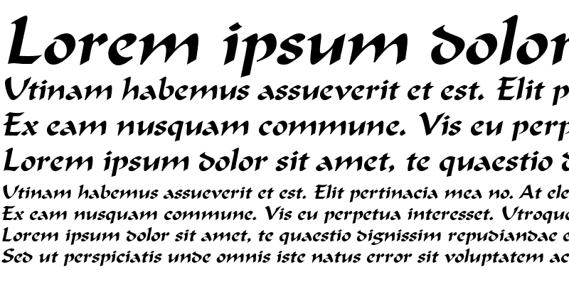 Sample of FlatBrushWide Italic