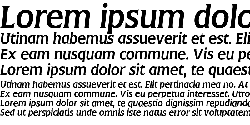 Sample of Fleming Italic
