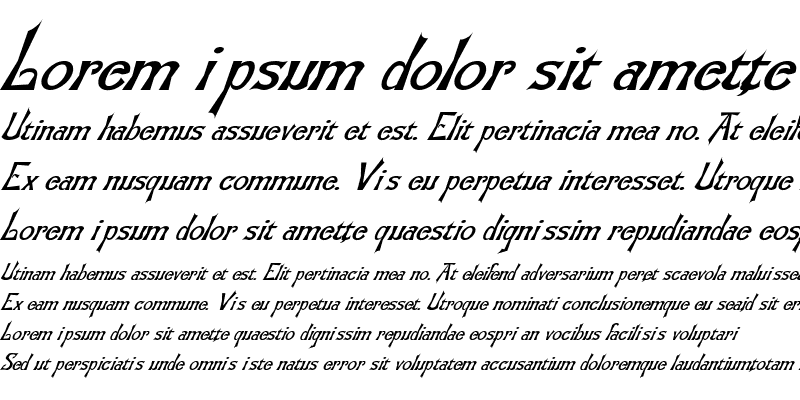 Sample of Flemish-Italic Regular