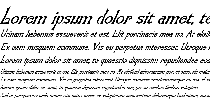 Sample of Flemish Italic