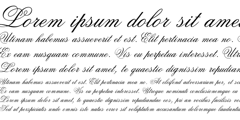 Sample of Flemish Script II AT Regular