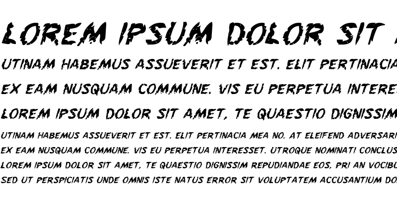 Sample of Flesh-Eating Comic Bold Italic