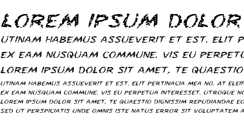 Sample of Flesh-Eating Comic Expanded Italic