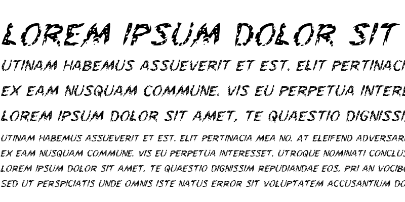 Sample of Flesh-Eating Comic Italic