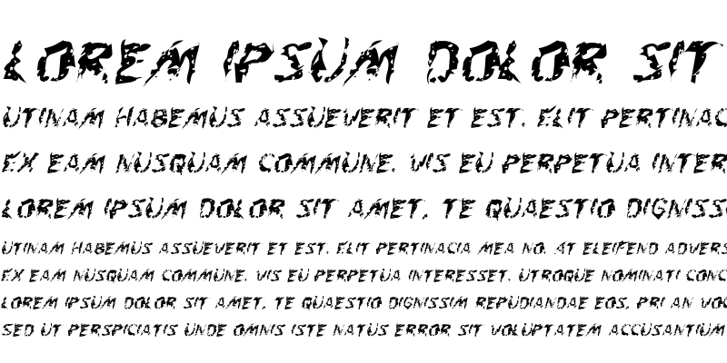 Sample of Flesh-Eating Comic Whacked Italic