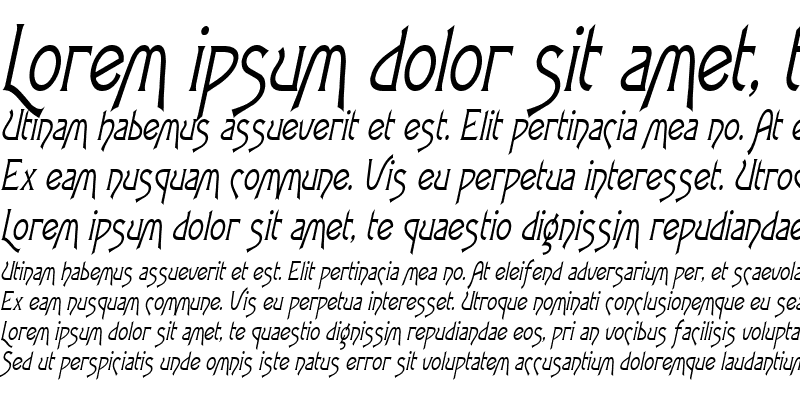 Sample of Fletch Condensed Italic