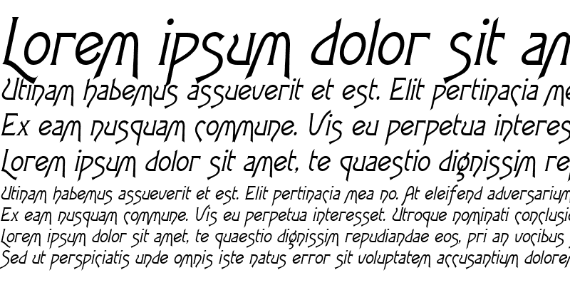 Sample of Fletch Extended Italic