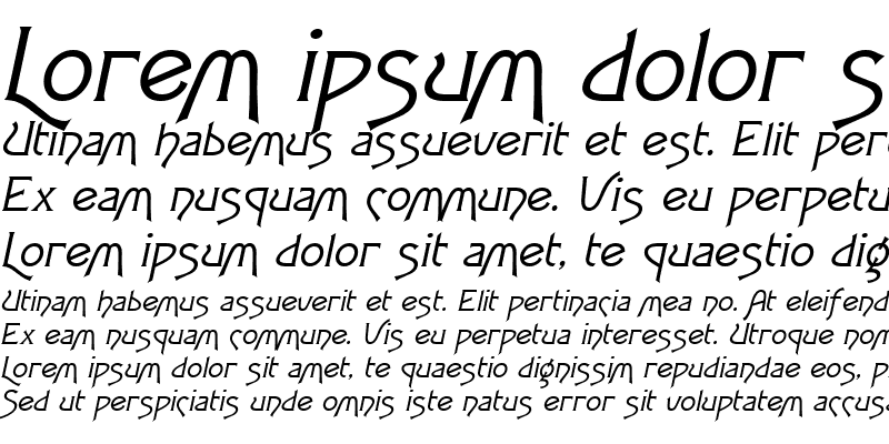 Sample of Fletch Wide Italic