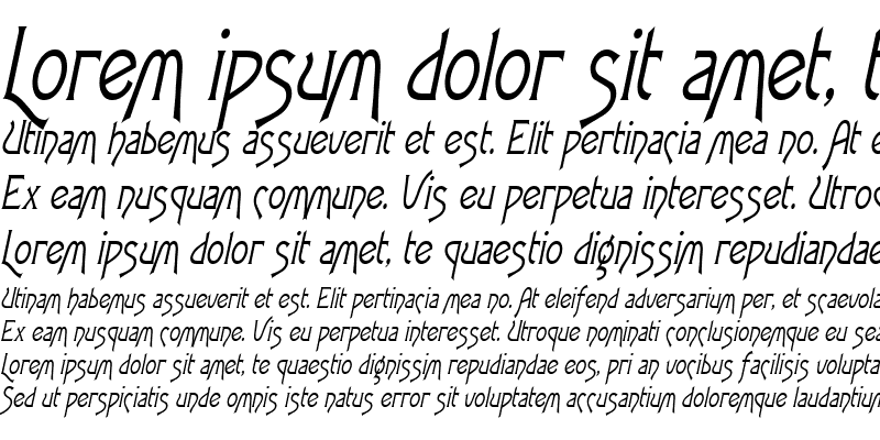 Sample of FletchCondensed Italic