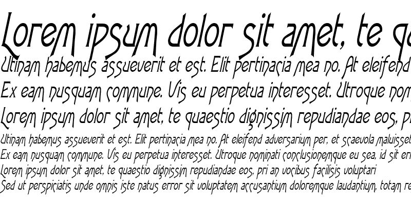 Sample of FletchThin Italic