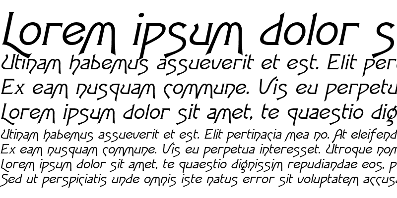 Sample of FletchWide Italic