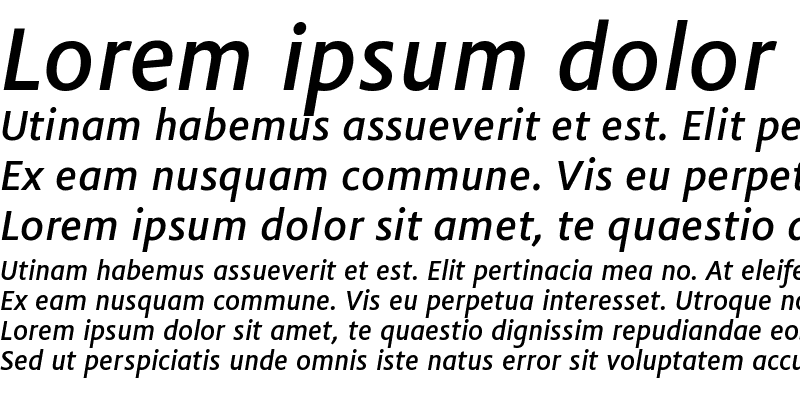 Sample of Flex Medium Italic