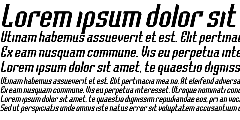 Sample of Flintstone Extended Italic