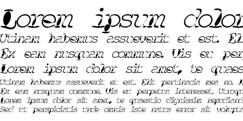Sample of Floopi Italic