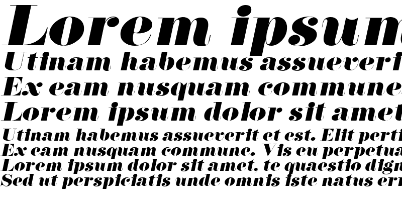 Sample of FloralWide Italic
