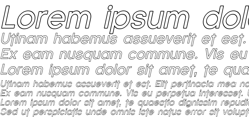 Sample of Florencesans Outline Italic