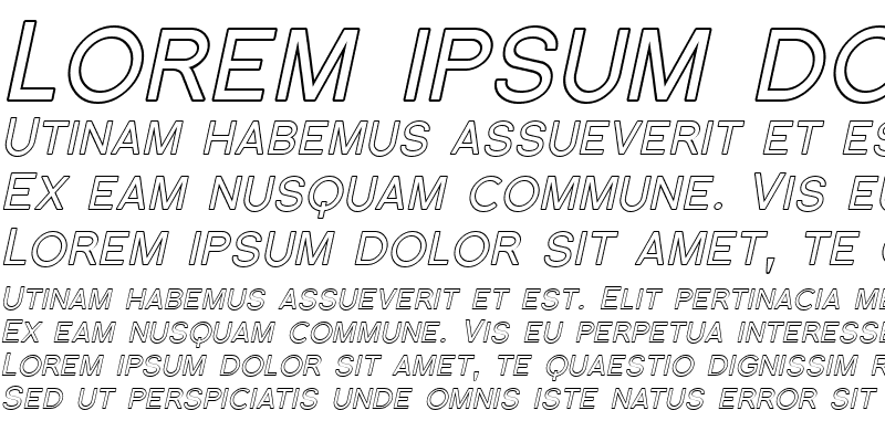 Sample of Florencesans SC Outline Italic