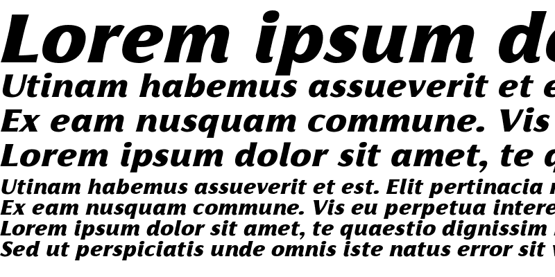 Sample of Florentia Black Italic
