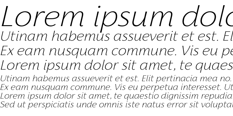 Sample of Florentia ExtraLight Italic