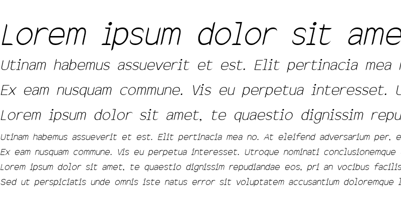 Sample of FonLeb Italic