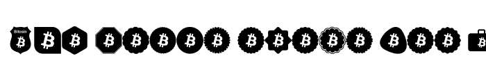 Preview of Font Bitcoin Color Regular