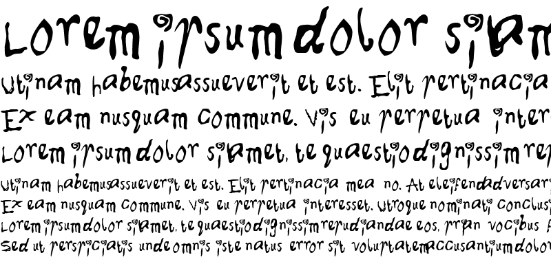 Sample of Font for Erin
