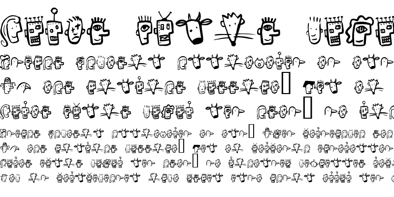 Sample of Font Heads Regular