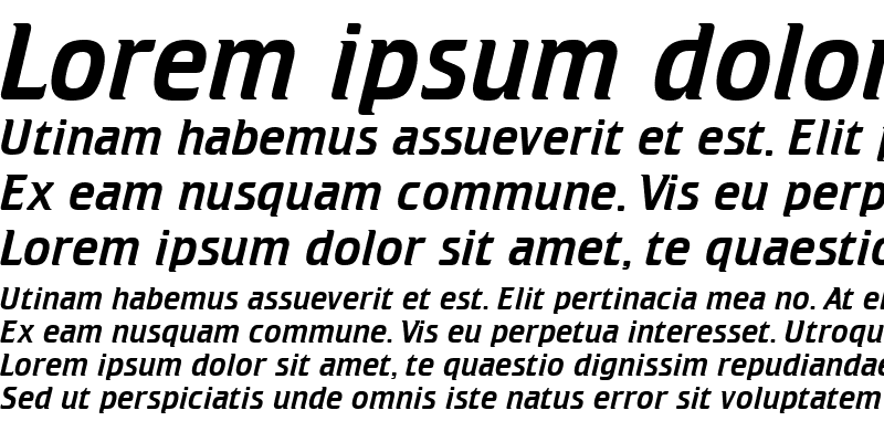 Sample of font129 Italic
