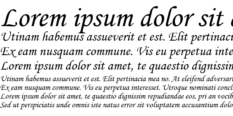 Sample of font353 Italic