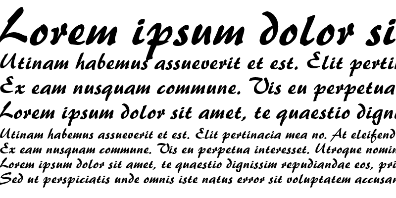 Sample of font75
