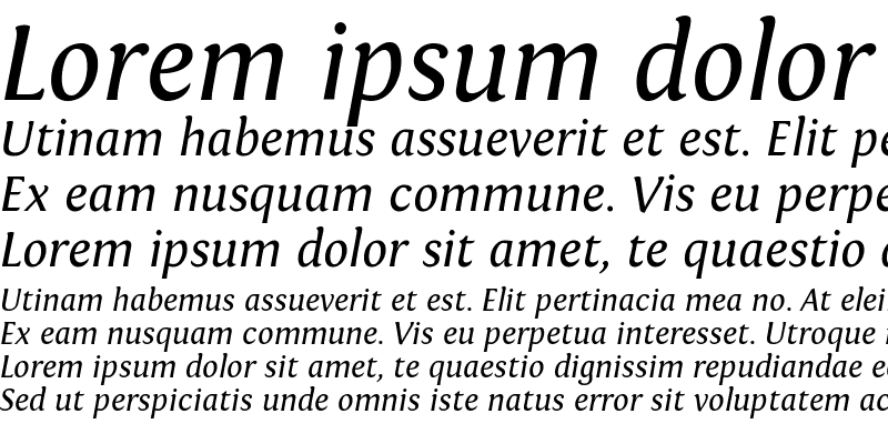 Sample of Fontin Italic