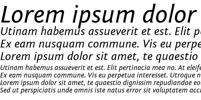 Sample of Fontin Sans CR Italic