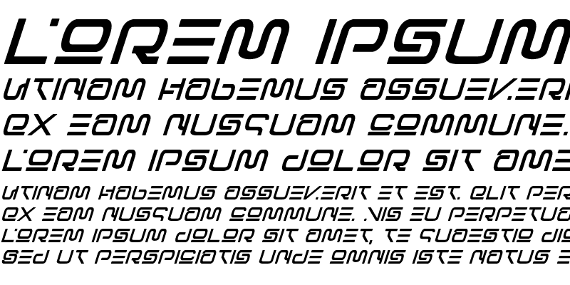 Sample of Foreign Alien Bold Italic