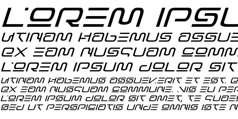 Sample of Foreign Alien Expanded Italic
