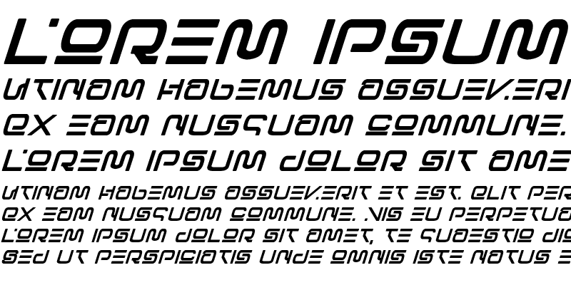 Sample of Foreign Alien Extra-Bold Italic