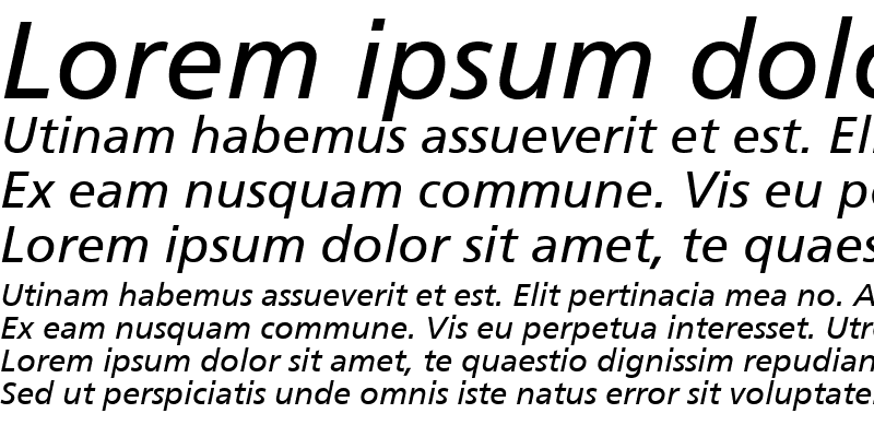 Sample of Foreigner-Italic Medium