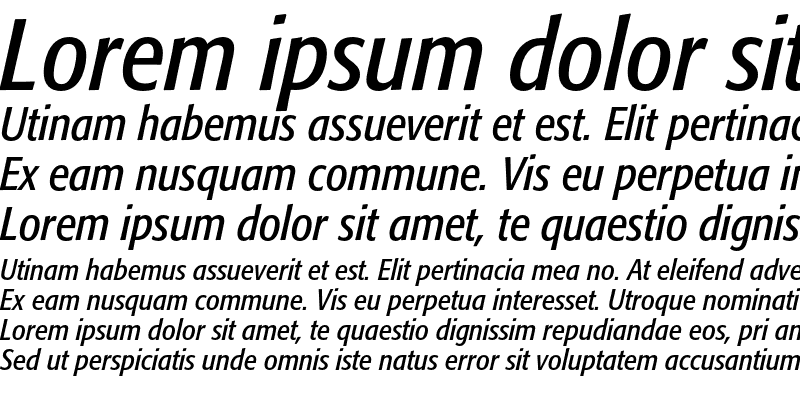 Sample of Formata Condensed Italic