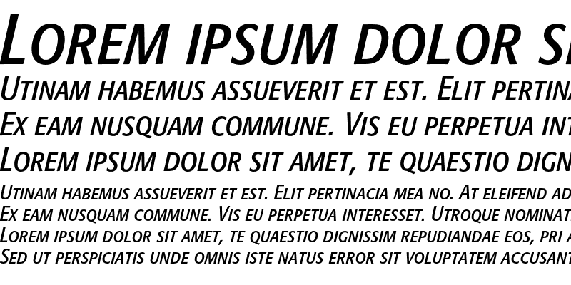 Sample of Formata Condensed Italic SC