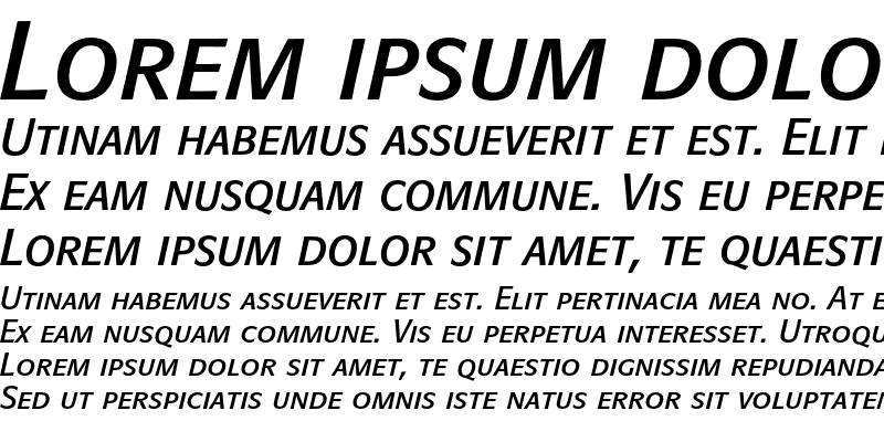 Sample of Formata Italic SC