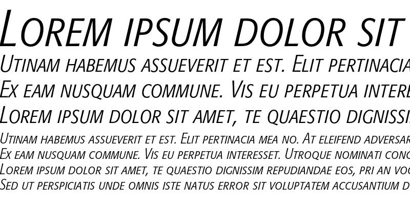 Sample of Formata Light Cond Italic SC