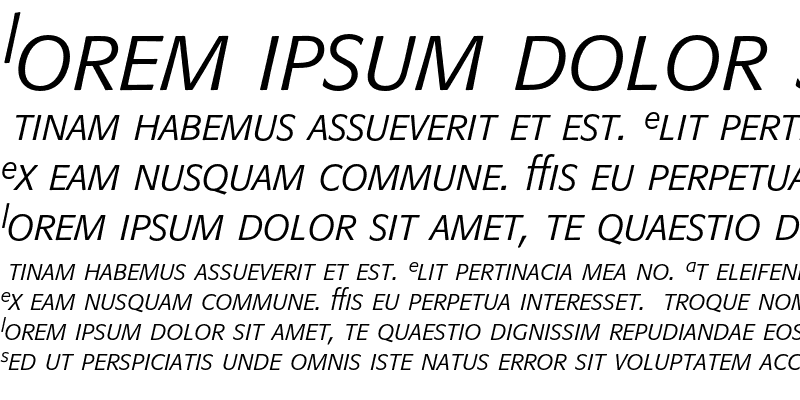 Sample of Formata Light Expert Italic