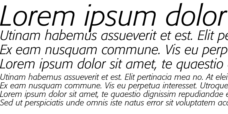 Sample of Formata Light Italic