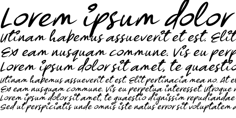 Sample of Forsegi Italic