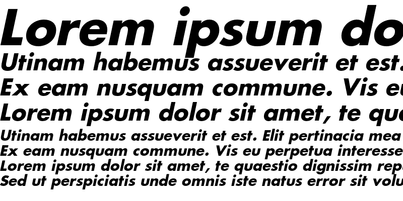 Sample of FortuneC Bold Italic
