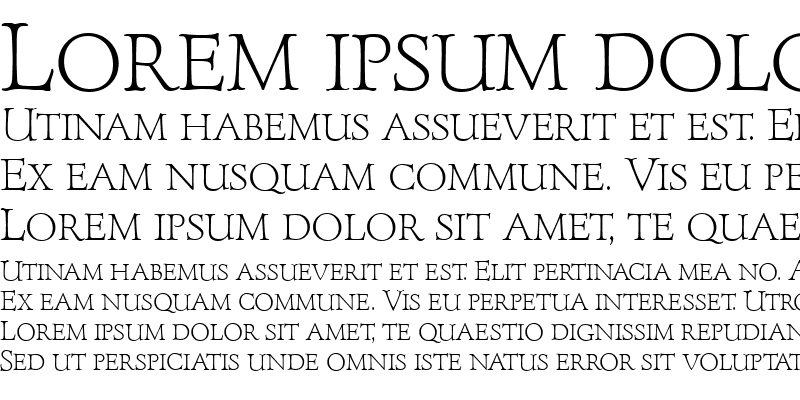 Sample of ForumTitlingLight Roman