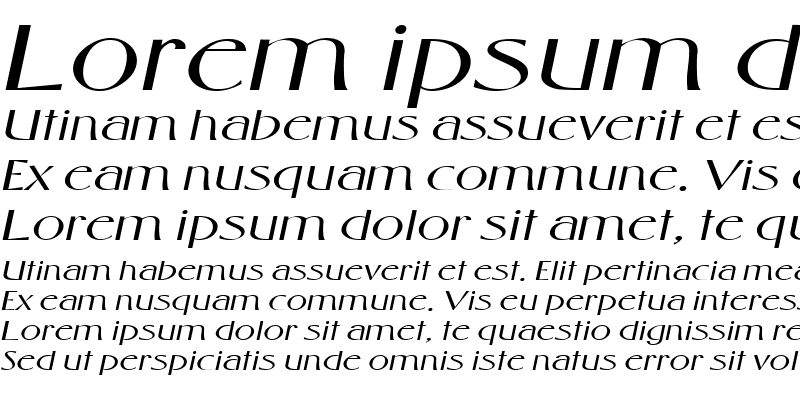 Sample of FosterExpanded Italic