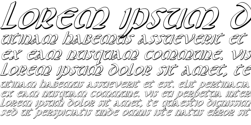 Sample of Foucault 3D Italic